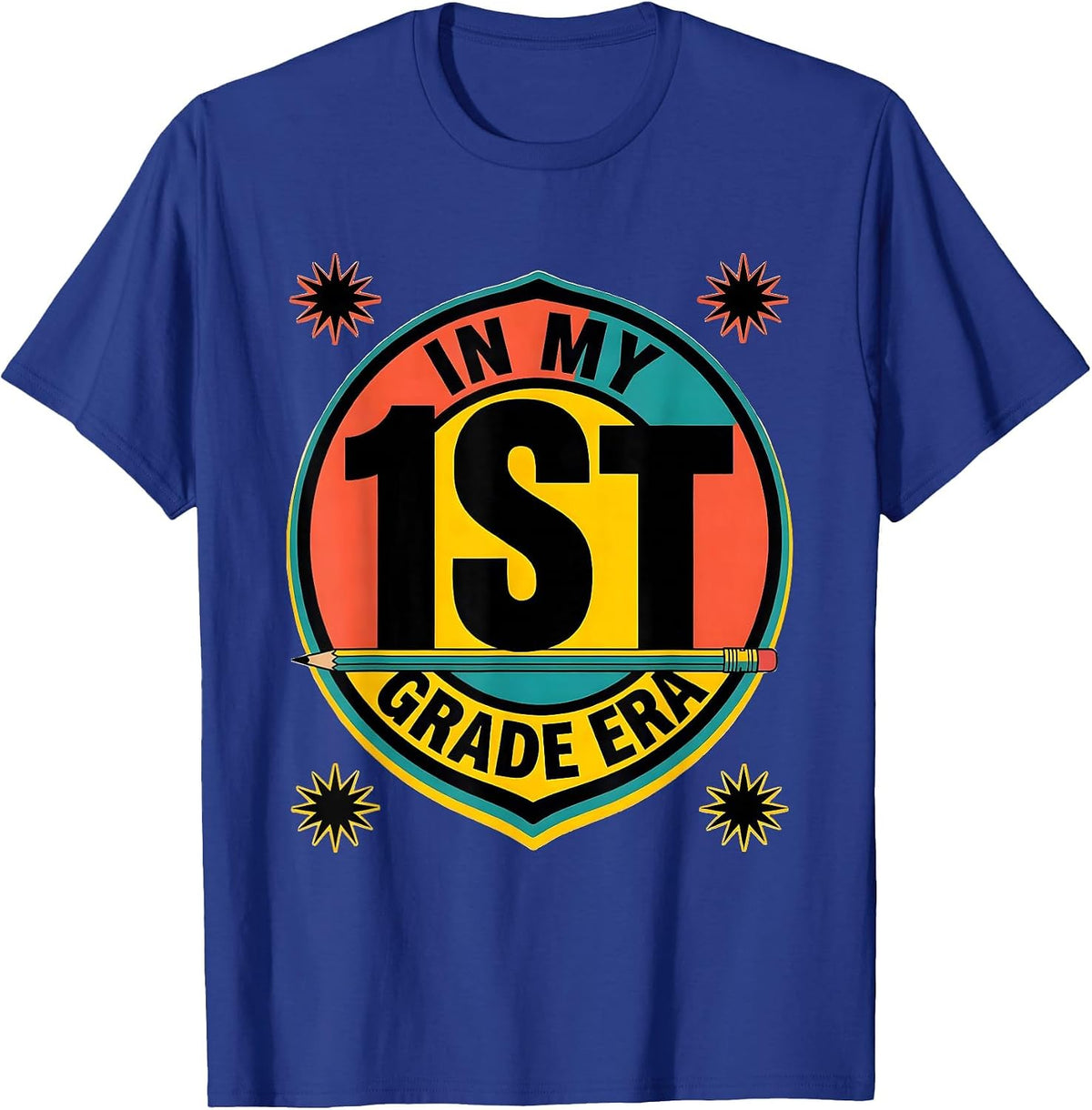In My First Grade Era Girl Tie Dye 1st Grade Back to School T-Shirt - Royal Blue
