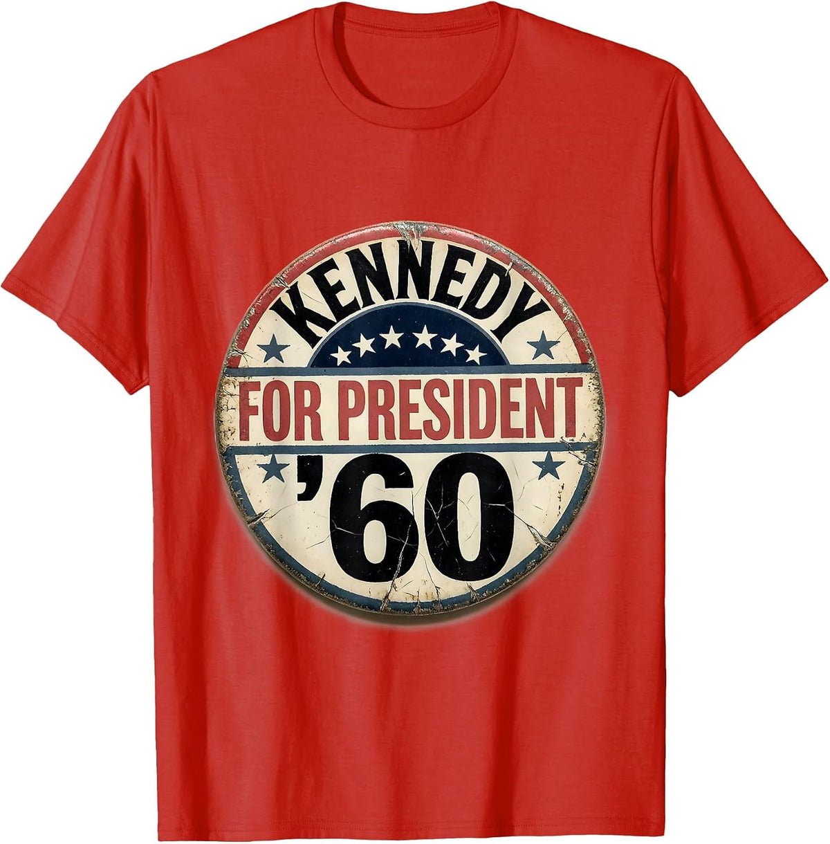 Men's Kennedy for President '60 Distressed Political History T-Shirt - Red