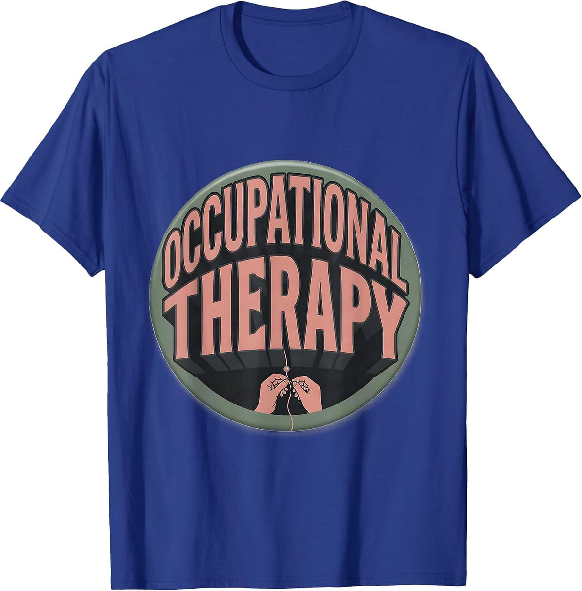 Occupational Therapy Bold Collegiate Therapist OT Month T-Shirt - Royal Blue