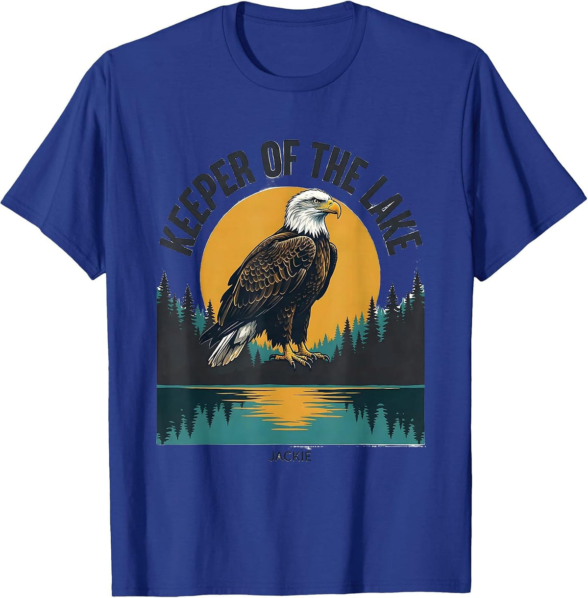 Men's Keeper of the Lake Jackie Bald Eagle Memorial Tribute T-Shirt - Royal Blue