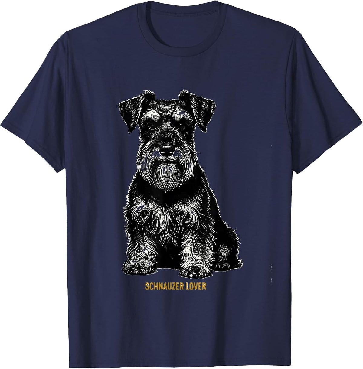Schnauzer Lover Funny Miniature Schnauzer Owner Dog Lover T-Shirt - Navy Blue
