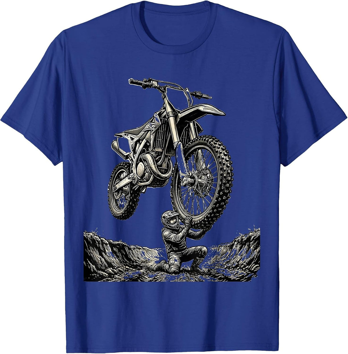 Dirt Bike Over Rut Humor Motocross Rider Gift T-Shirt - Royal Blue