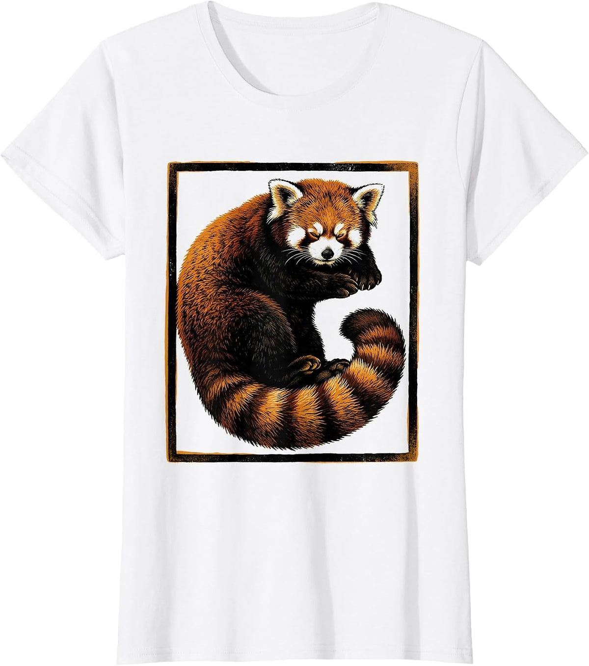 Women's Red Panda Sleepshirt Cute Humor Animal Lover Lounge T-Shirt - White