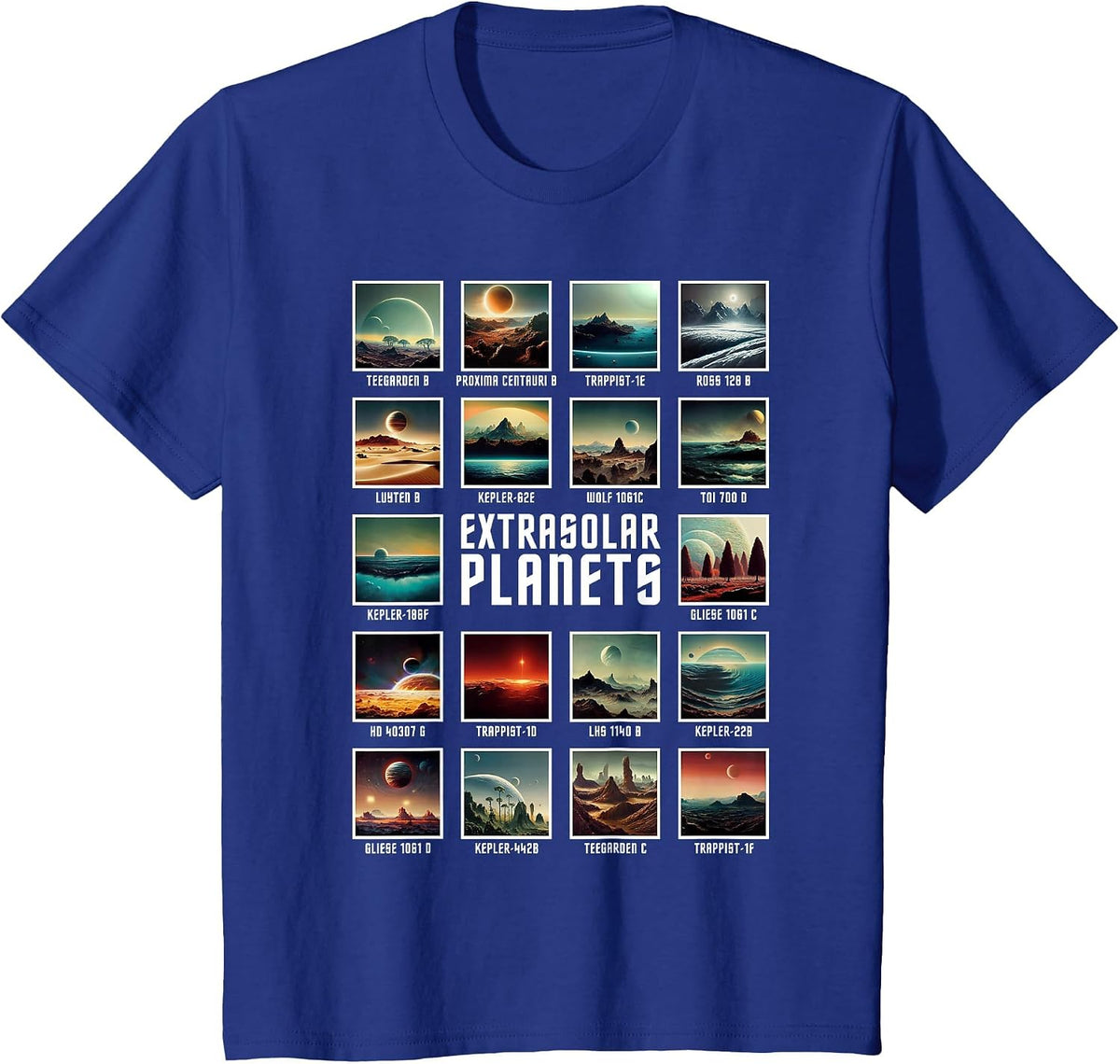 Exoplanet Extrasolar Planet Space Astronomy Astrophysics T-Shirt - Royal Blue