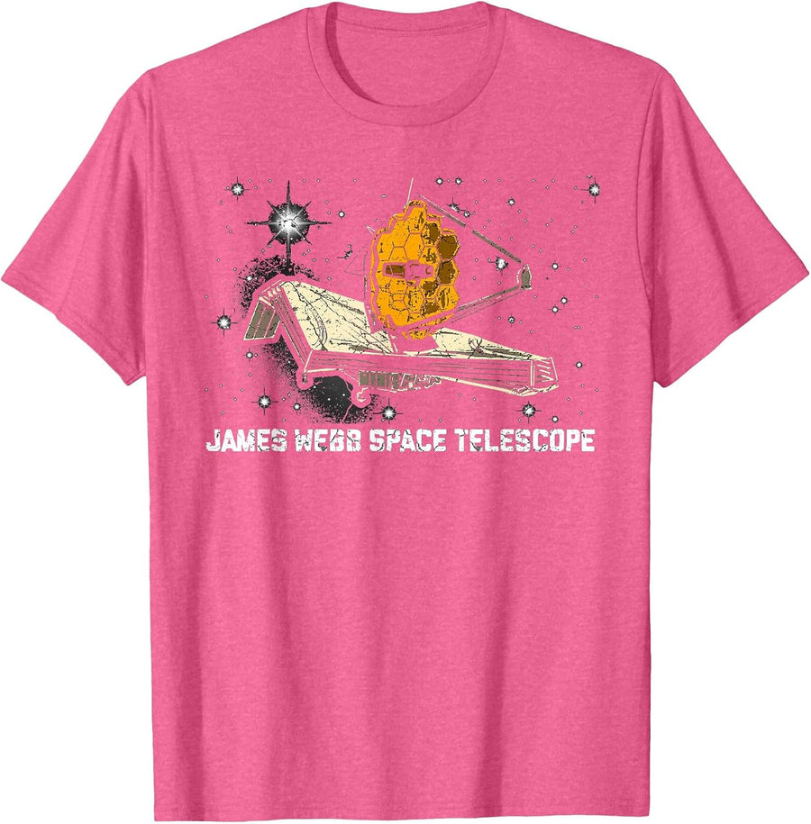James Webb Space Telescope JWST Astronomy Astrophysics T-Shirt - Pink Heather