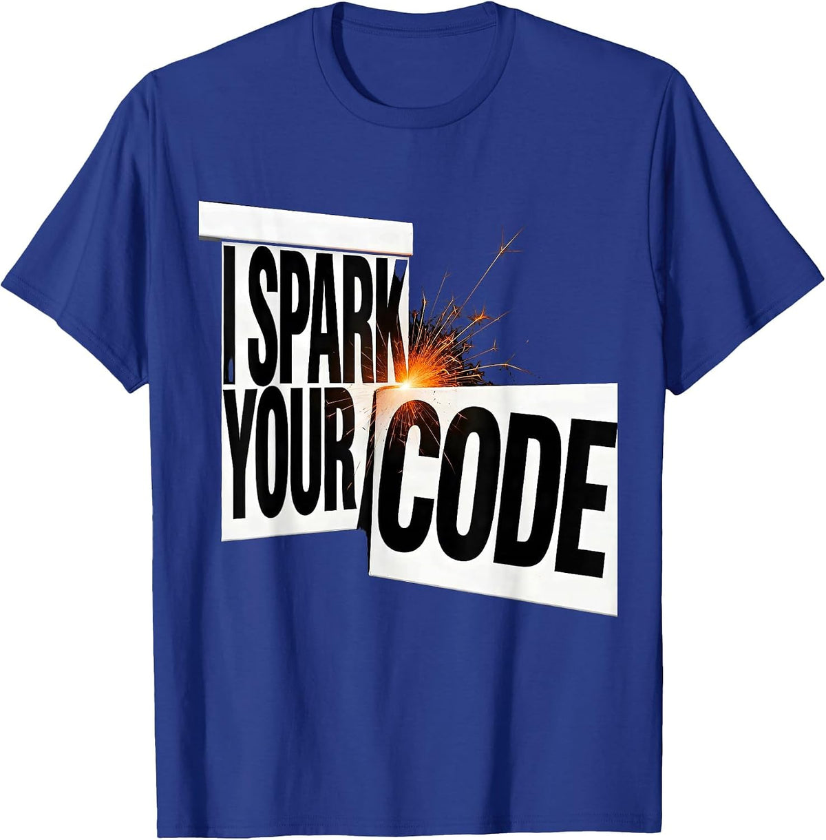 I Spark Your Code Funny Couples Halloween Matching T-Shirt - Royal Blue