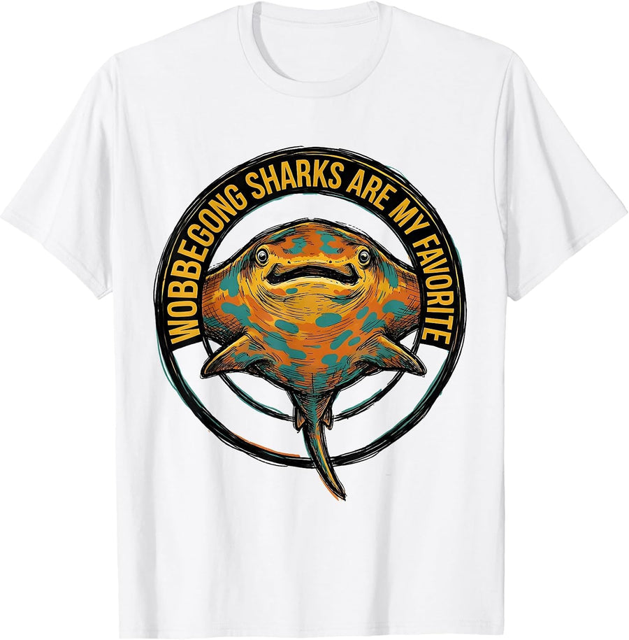Men's Wobbegong Sharks Are My Favorite Funny Ocean Wildlife Gift T-Shirt - White