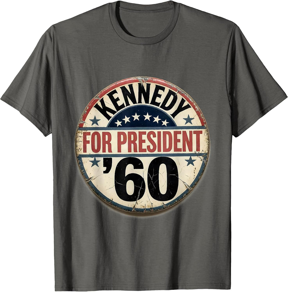 Men's Kennedy for President '60 Distressed Political History T-Shirt - Asphalt Grey