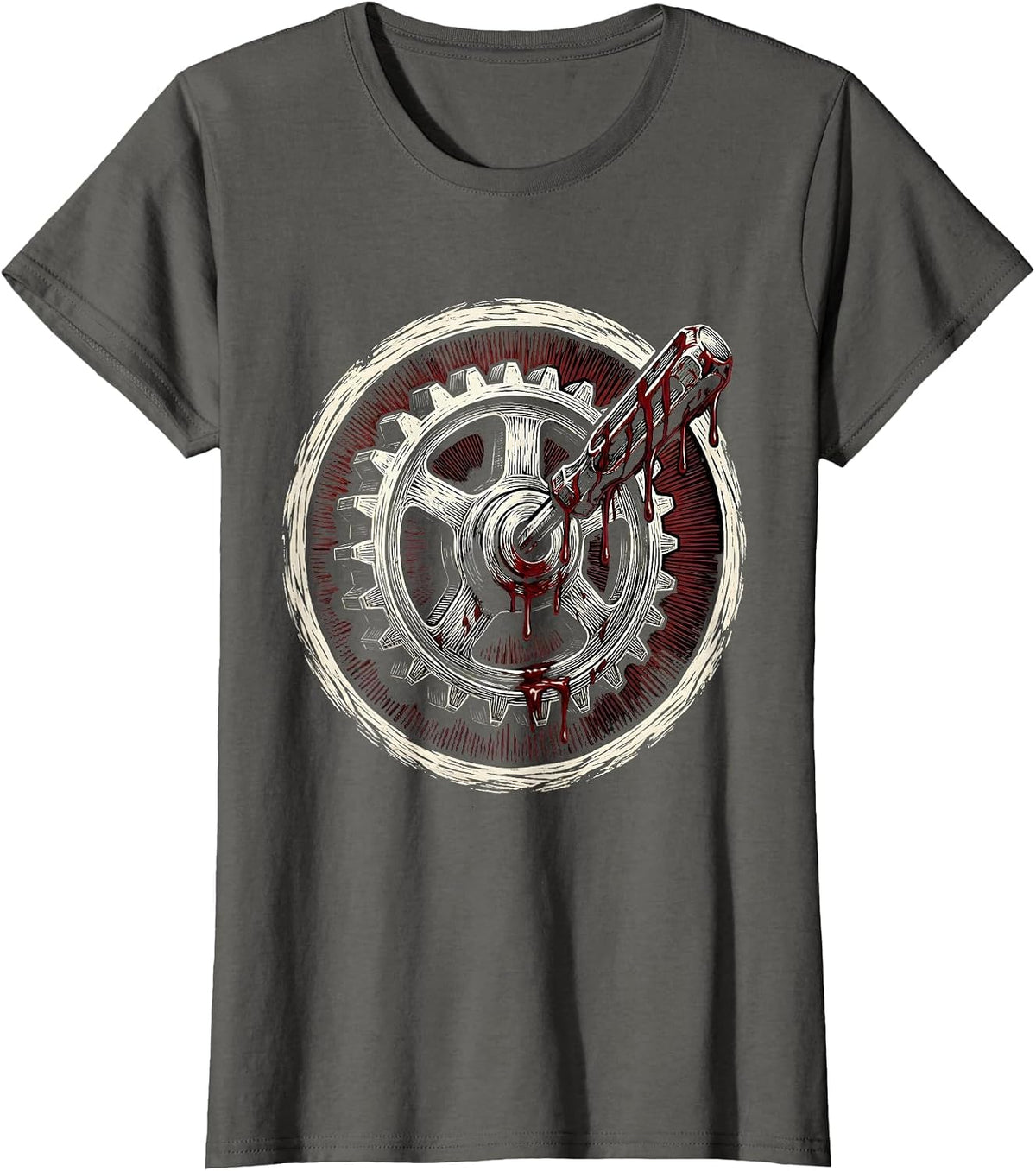 Women's Bloody Screwdriver Gear Problem Solved Graphic T-Shirt - Asphalt Grey