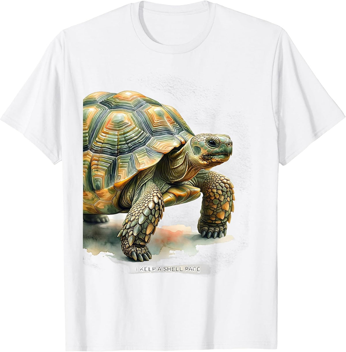Men's I Keep A Shell Pace Funny Turtle Lover Pet Owner Humor T-Shirt - White