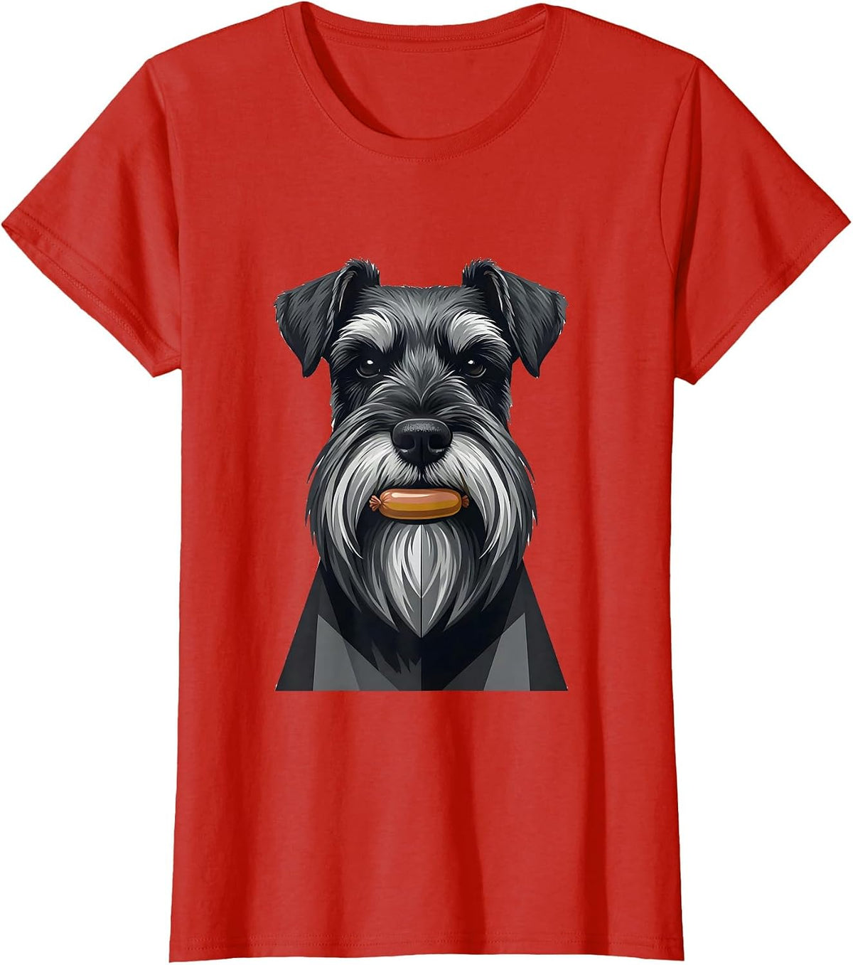 Miniature Schnauzer Beard Pocket Dog Owner Humor T-Shirt - Red
