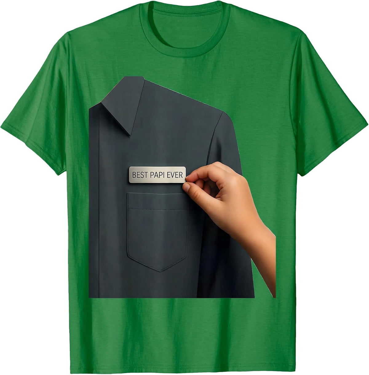Men's Best Papi Ever Funny Grandpa Gift For Grandkids Grandparents T-Shirt - Kelly Green