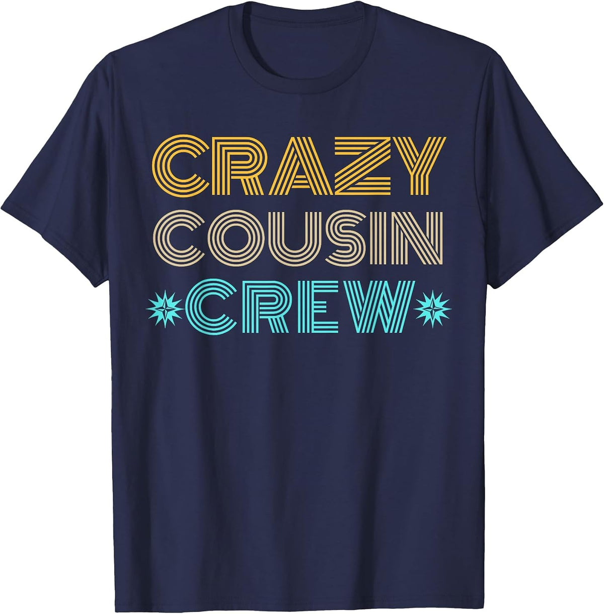 Crazy Cousin Crew T-Shirt - Navy Blue
