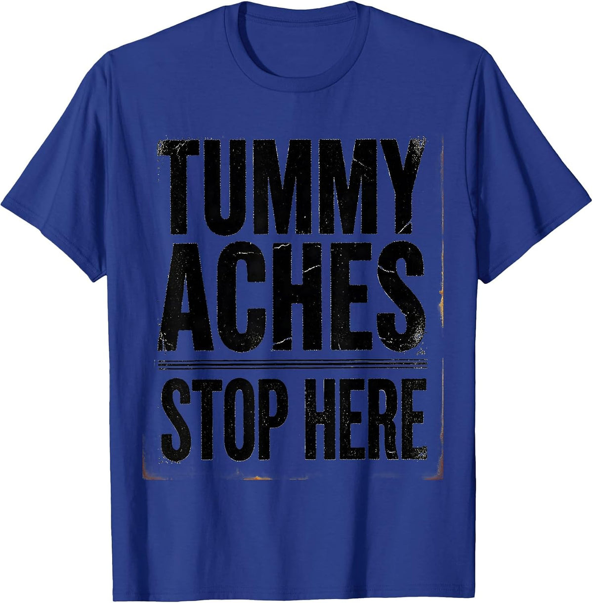 Men's Tummy Aches Stop Here School Nurse Design T-Shirt - Royal Blue