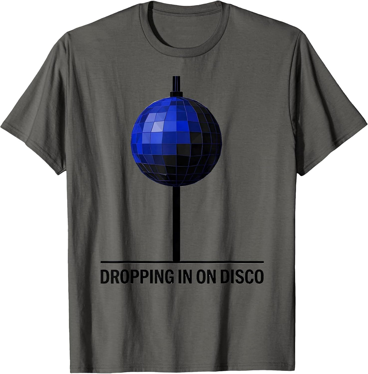 Dropping In On Disco Retro 70s Disco Party Nostalgia T-Shirt - Asphalt Grey