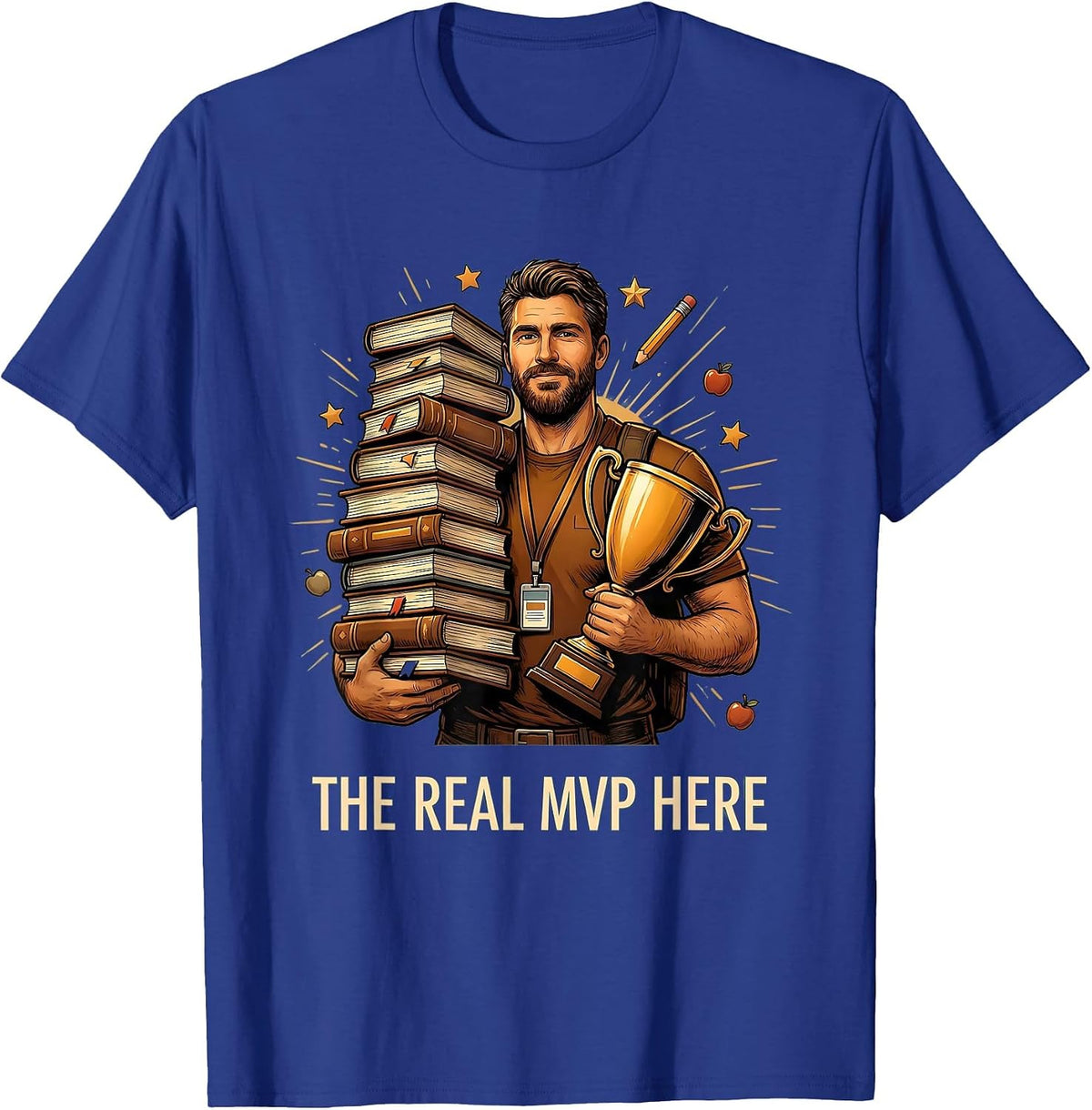 The Real MVP Here Paraprofessional Design T-Shirt - Royal Blue