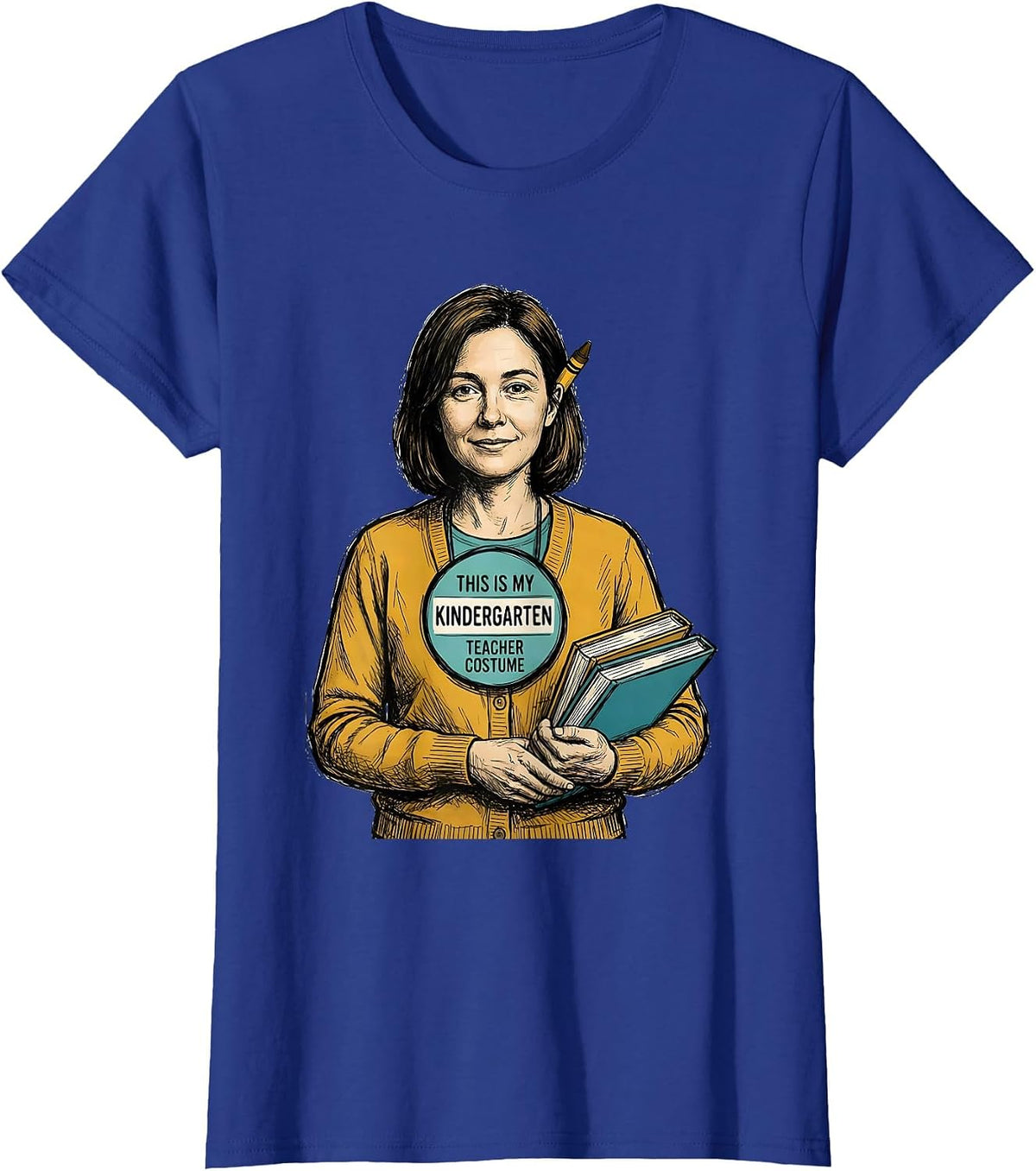Women's This Is My Kindergarten Teacher Costume Funny Halloween T-Shirt - Royal Blue