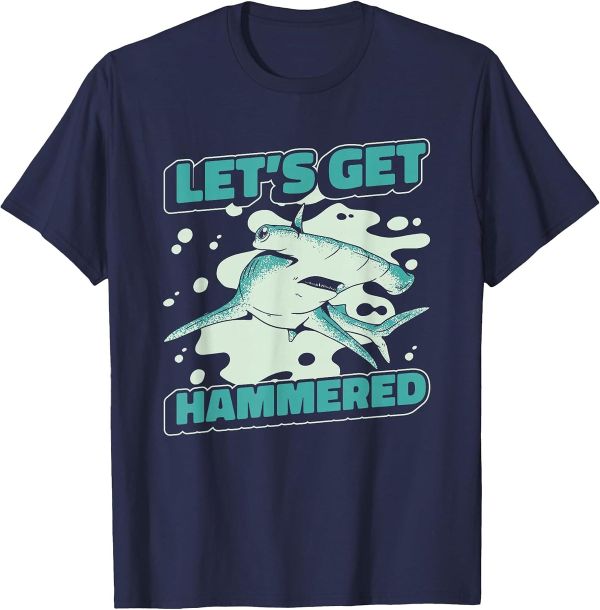 Hammerhead Shark Hammer Fish T-Shirt - Navy Blue