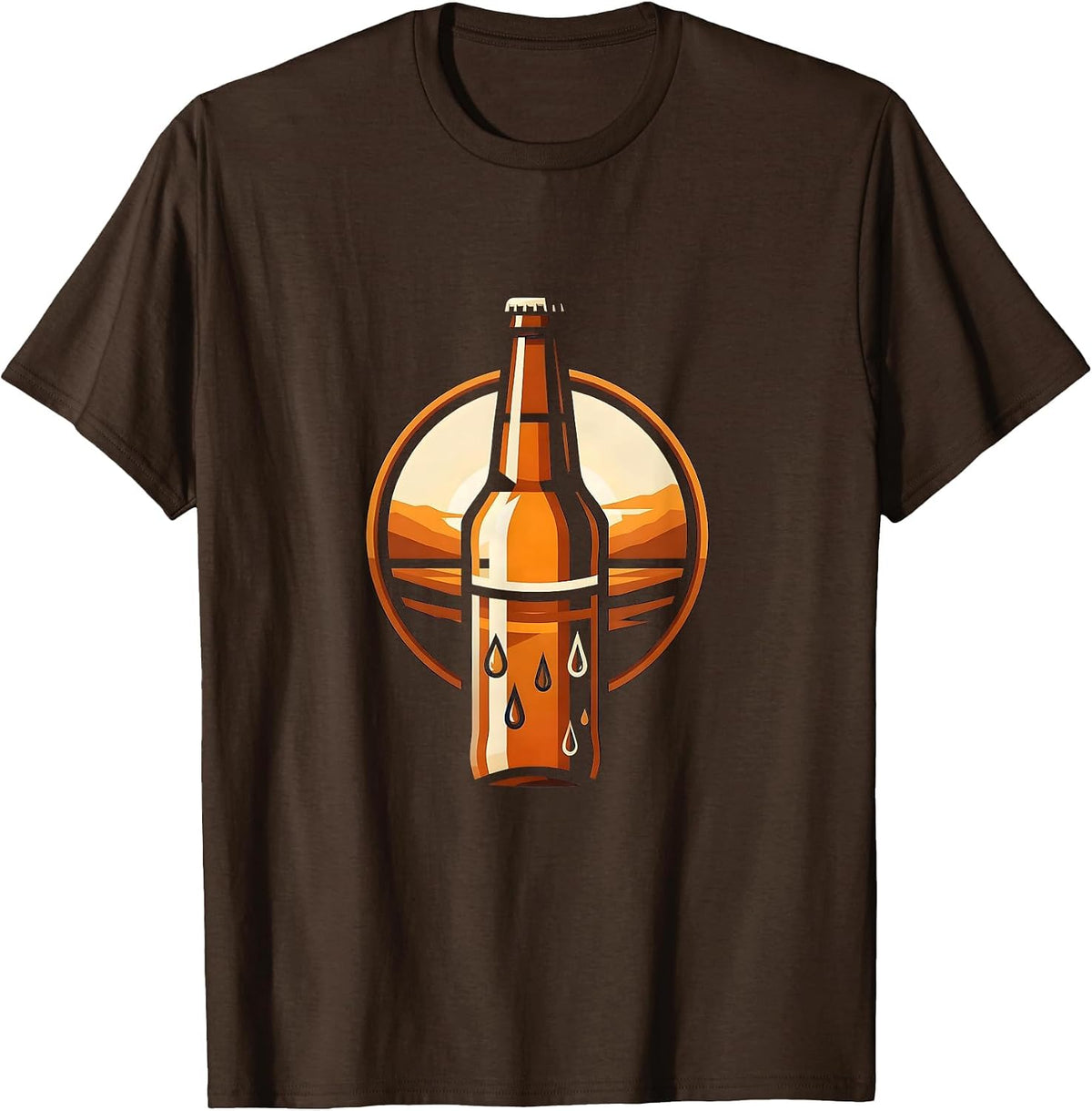 Men's Live Like Charlie Cold Beer Bottle Graphic T-Shirt - Brown