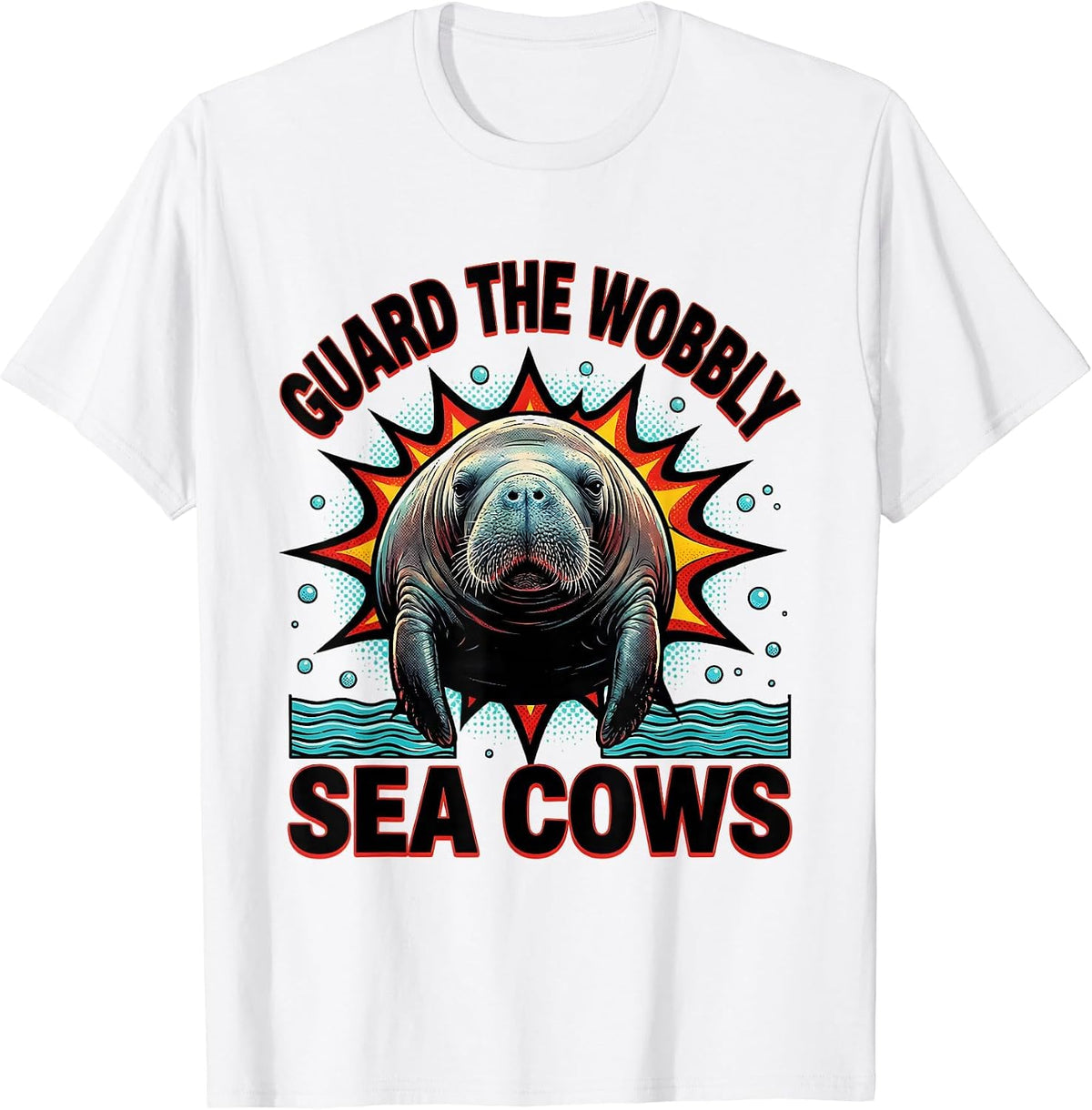 Men's Guard The Wobbly Sea Cows Funny Manatee Lover Crystal River T-Shirt - White