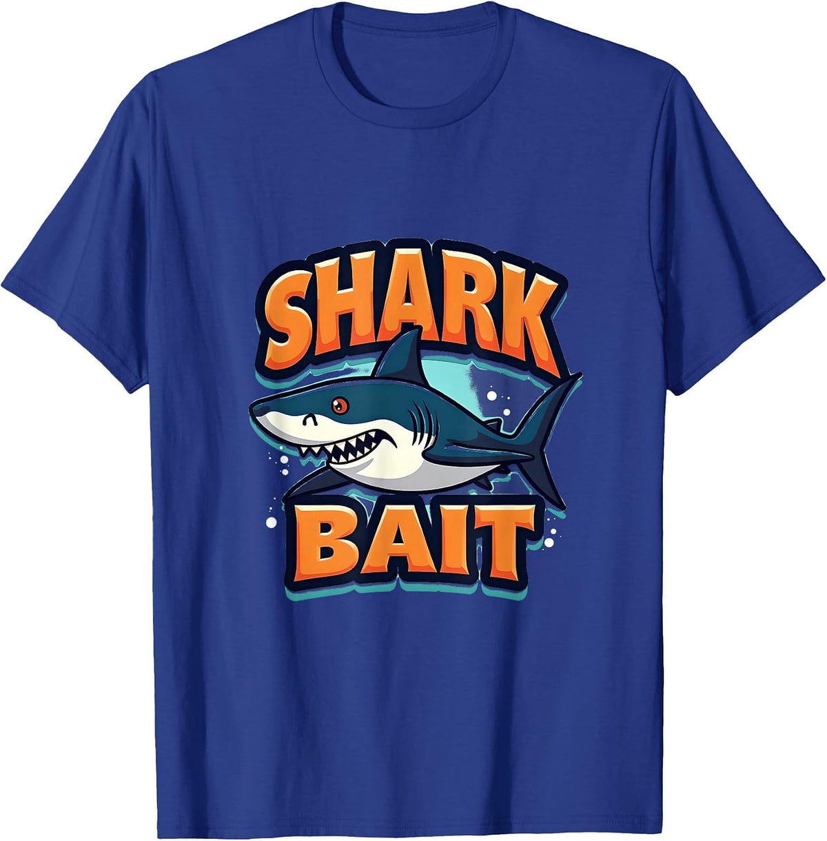 Shark Bait Ocean Predator Graphic Design T-Shirt - Royal Blue