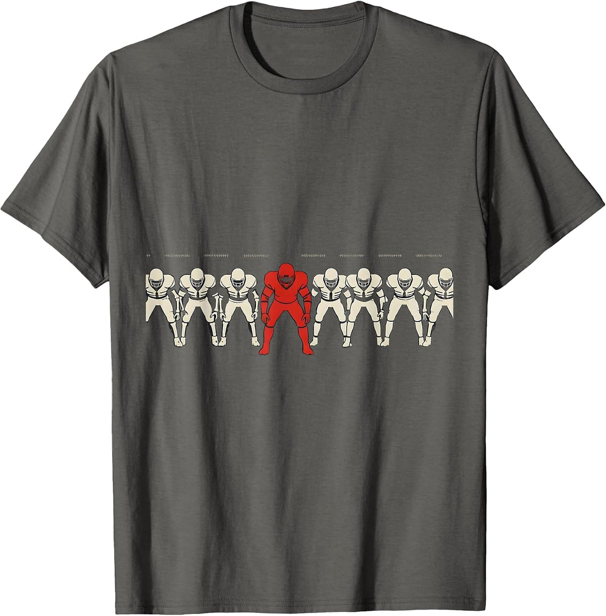 Men's Lineman Stripe Football Mom Jersey Number Pride T-Shirt - Asphalt Grey