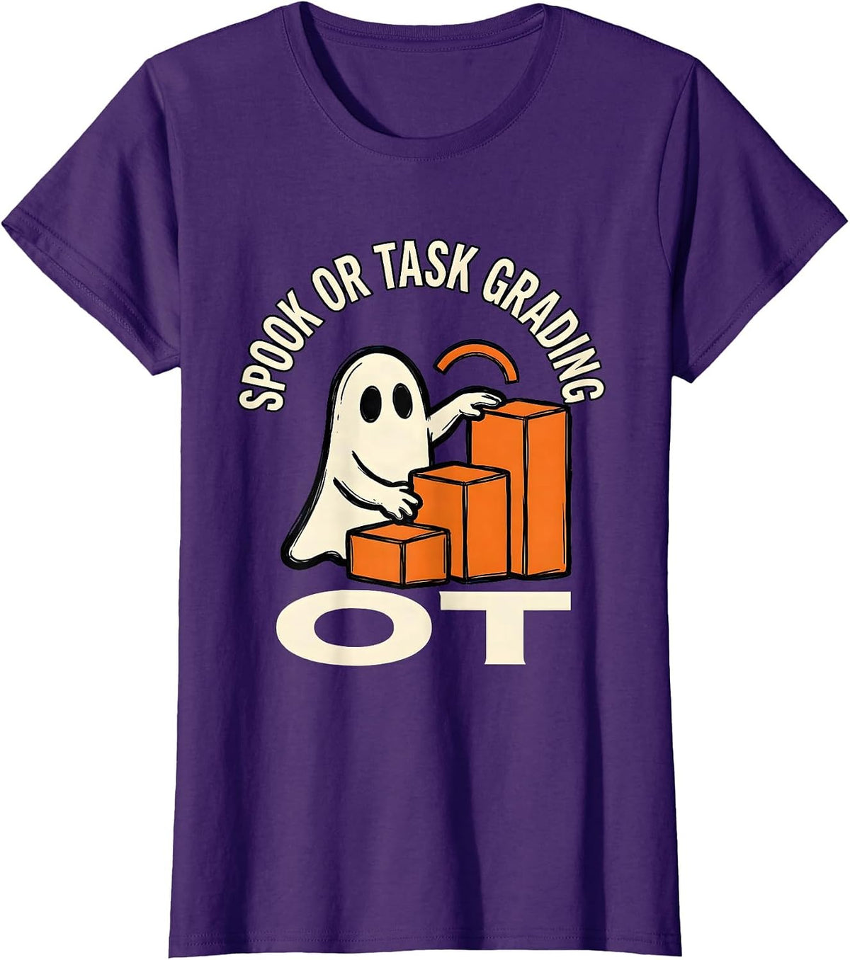 Women's Spook Or Task Grading OT Funny Occupational Therapist T-Shirt - Purple