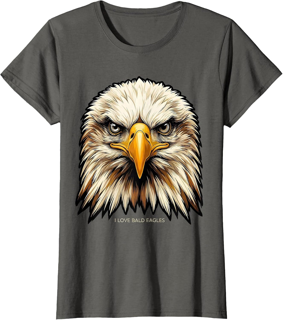 Women's I Love Bald Eagles Funny Eagle Sunglasses Bird Lover Humor T-Shirt - Asphalt Grey
