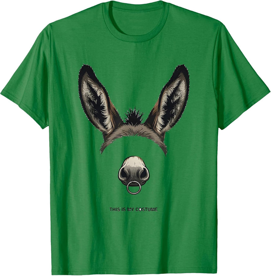 Men's This Is My Costume Funny Donkey Animal Lover Humor Gift T-Shirt - Kelly Green