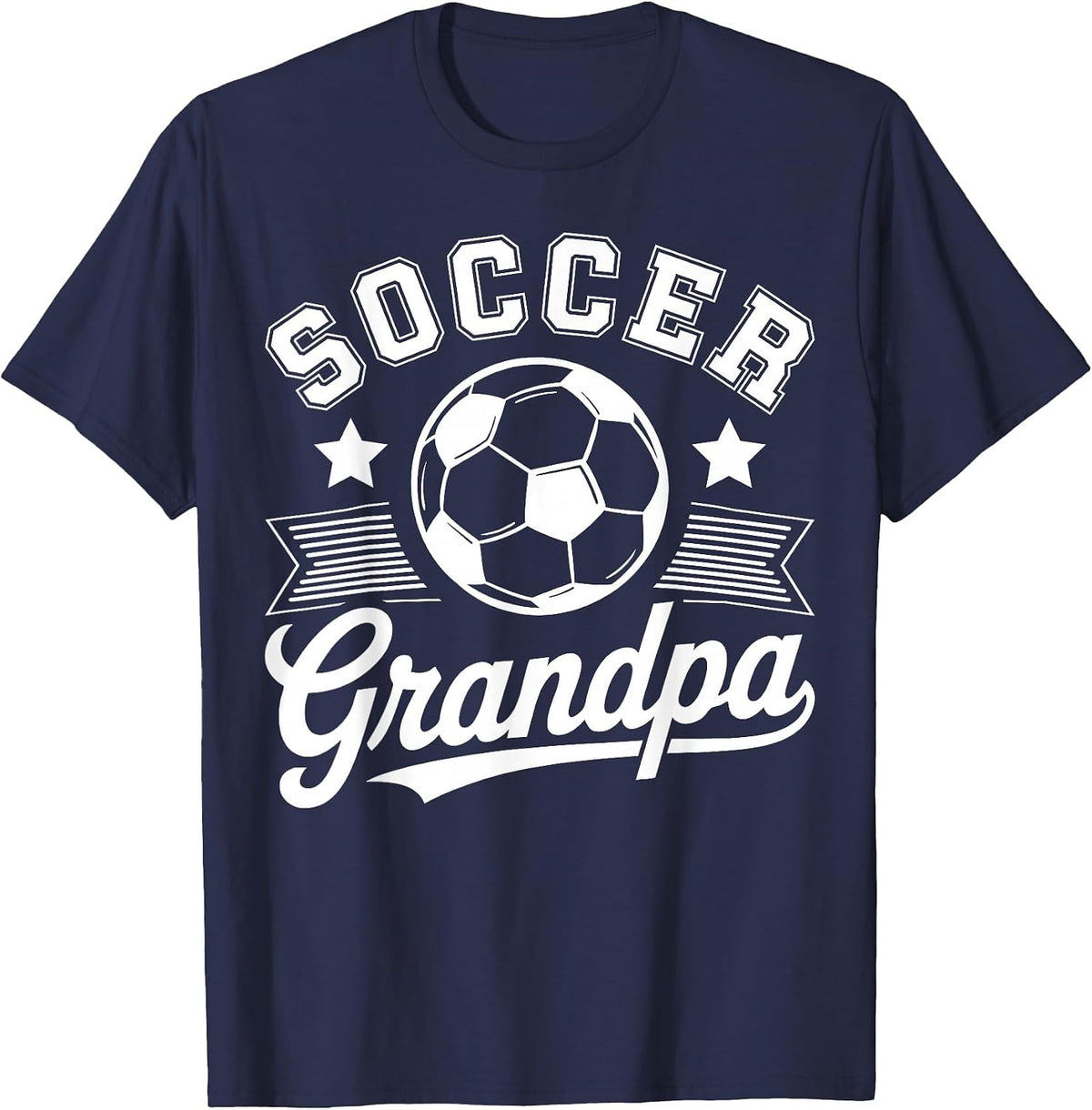 Proud Soccer Grandpa T-Shirt - Navy Blue