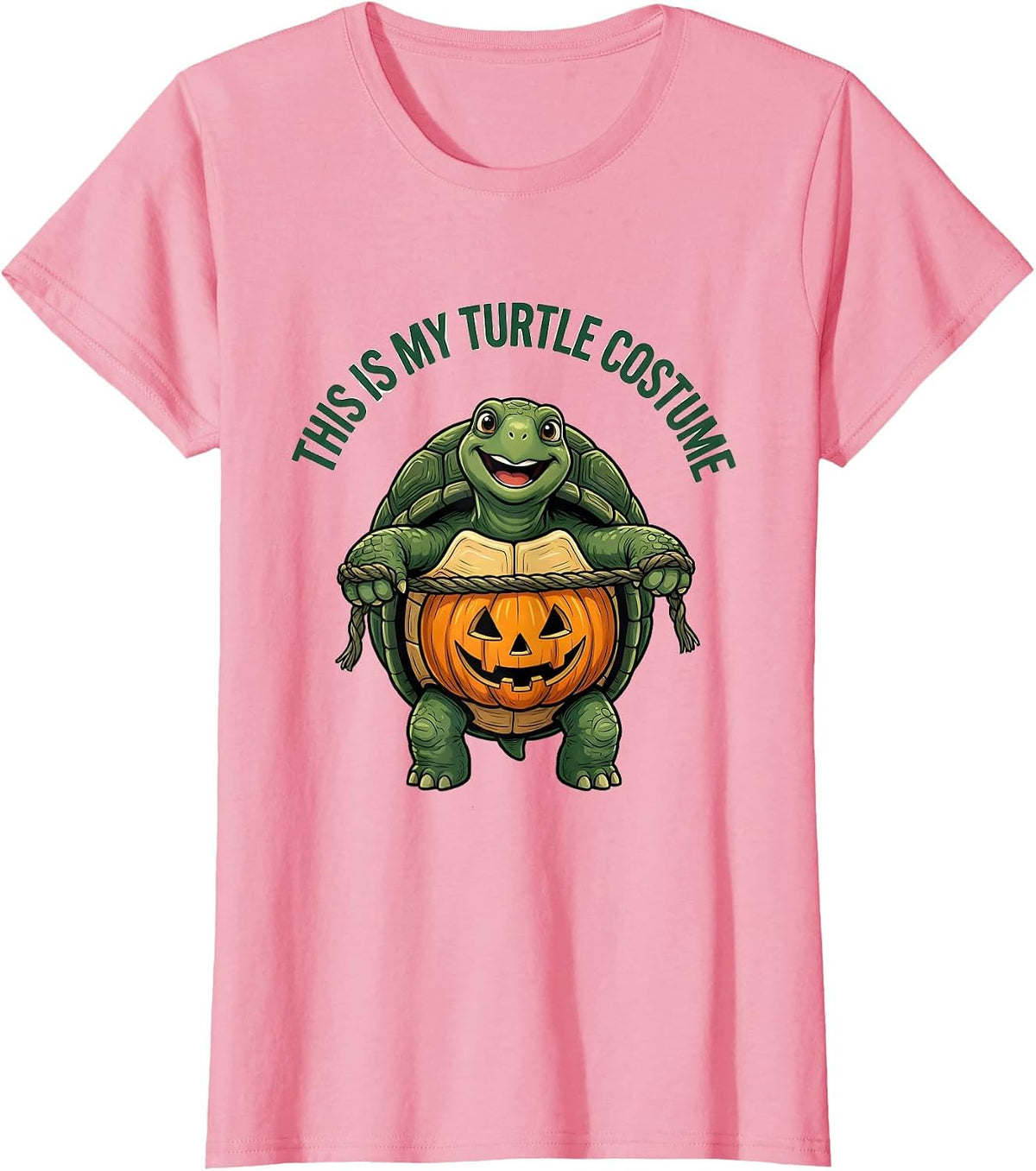 Women's This Is My Turtle Costume Funny Halloween Turtle Lover Gift T-Shirt - Pink