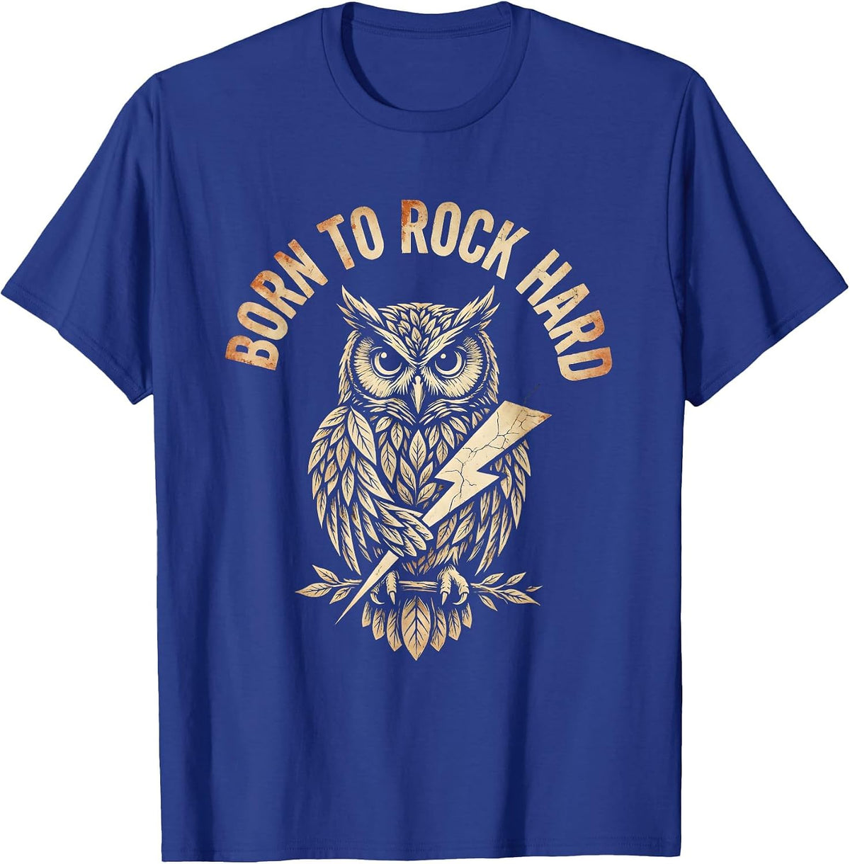 Born To Rock Hard Vintage Rock Band Men Design T-Shirt - Royal Blue
