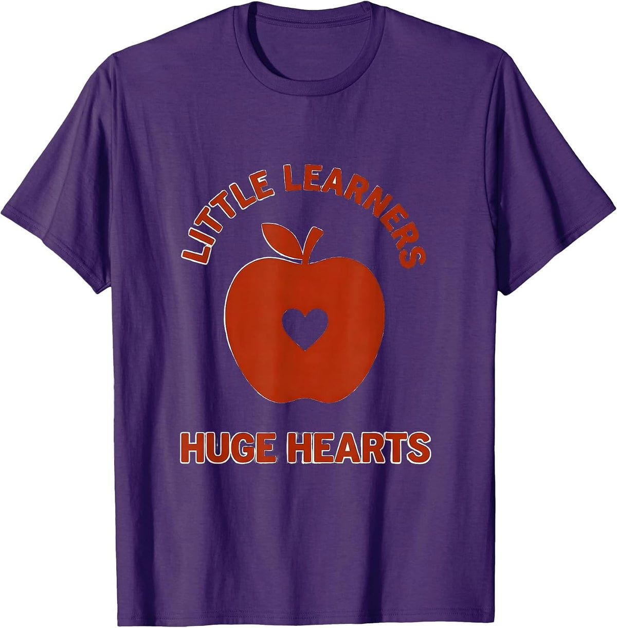 Men's Little Learners Huge Hearts ABCD Teacher Design T-Shirt - Purple