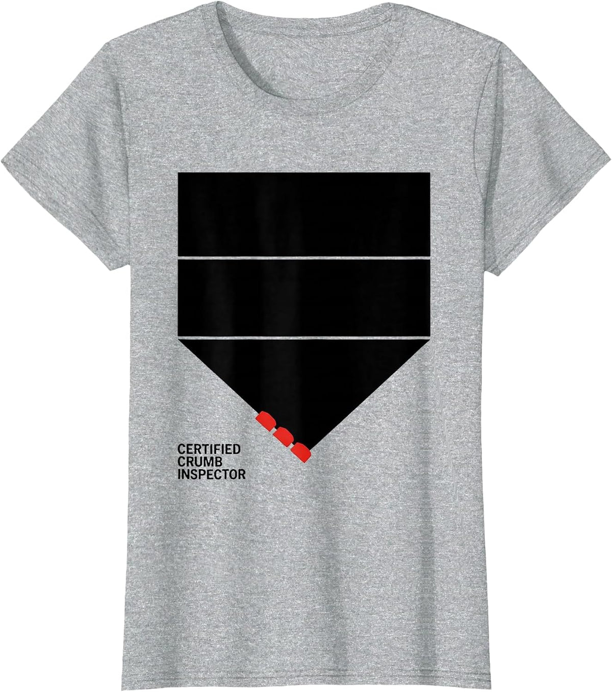 Certified Crumb Inspector Funny Miniature Schnauzer Lover T-Shirt - Heather Grey
