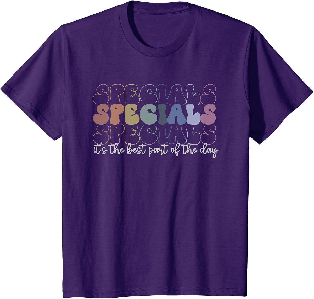 Specials Squad Best Part of The Day Teacher Back to School T-Shirt - Purple