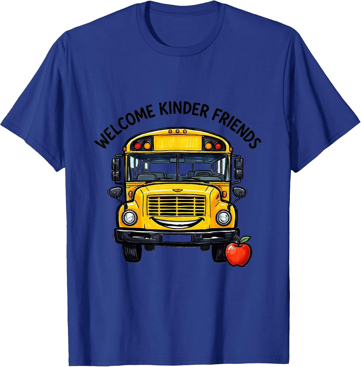 Welcome Kinder Friends Funny Preschool Teacher Back T-Shirt - Royal Blue