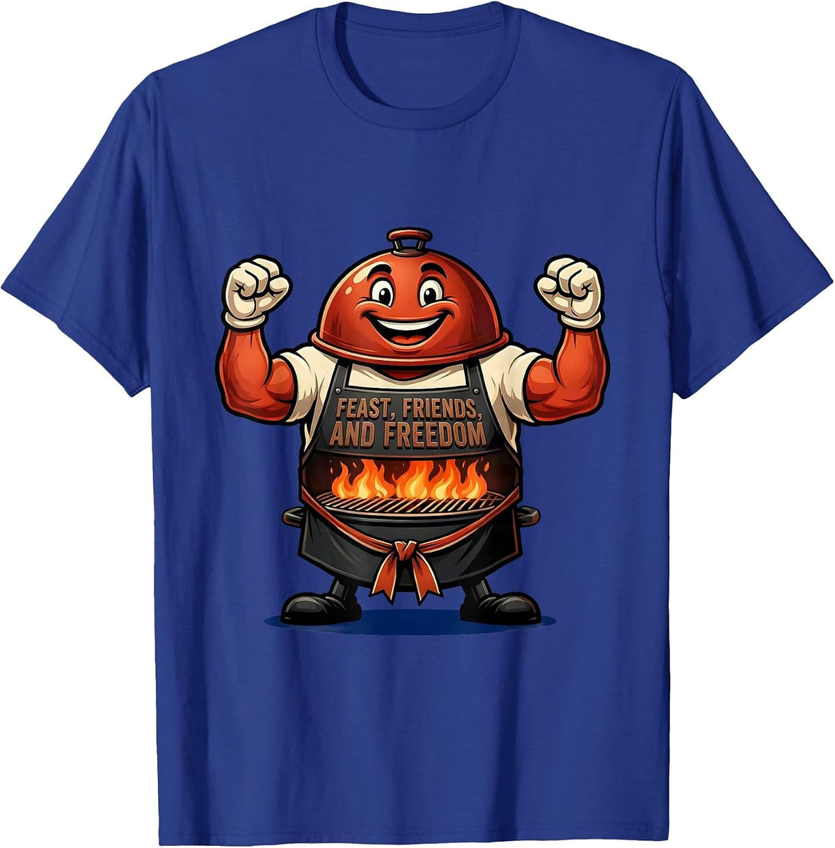 Men's Feast Friends and Freedom Labor Day Celebration T-Shirt - Royal Blue