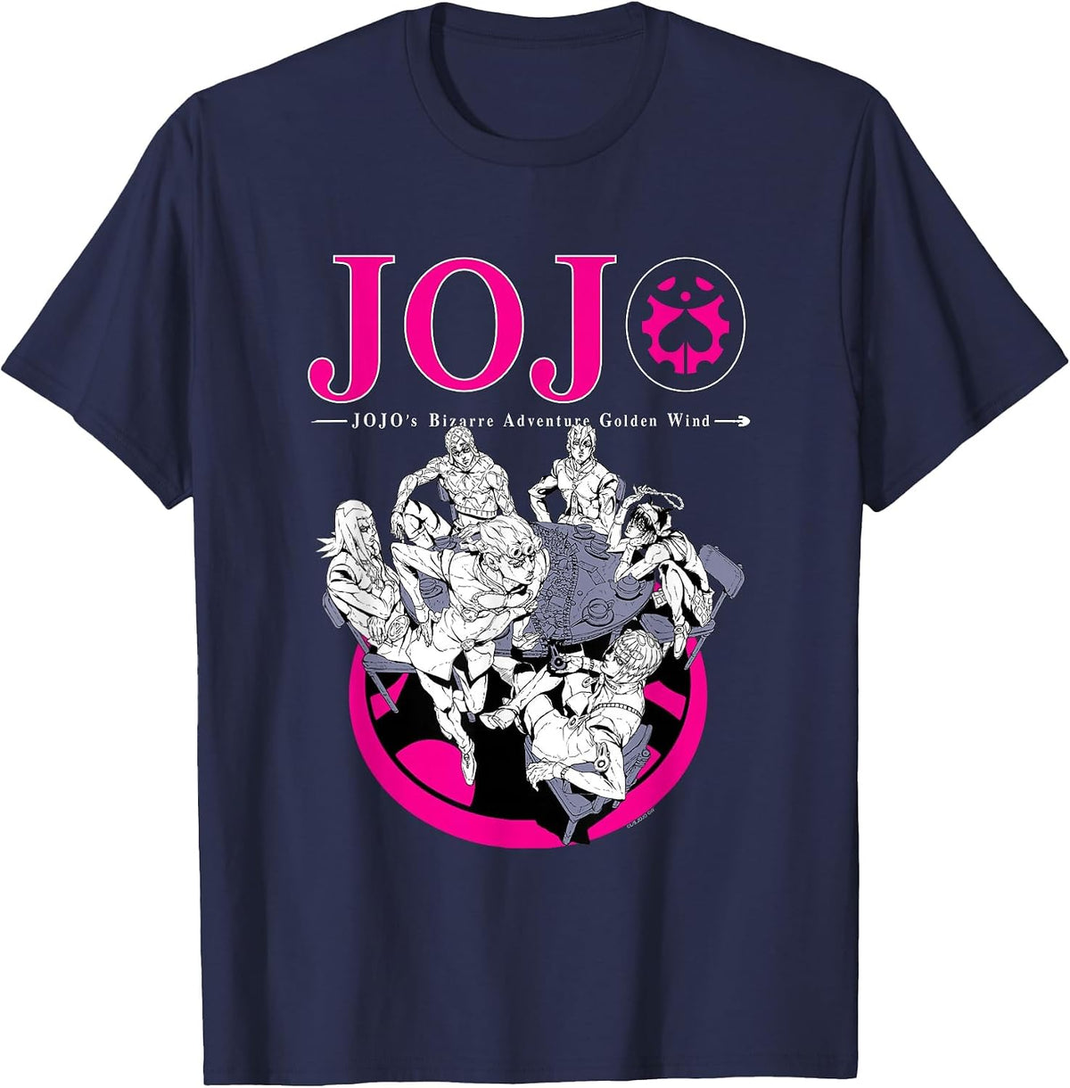 JoJo's Bizarre Adventure Part 5 Golden Wind Bruno's Gang T-Shirt - Navy Blue
