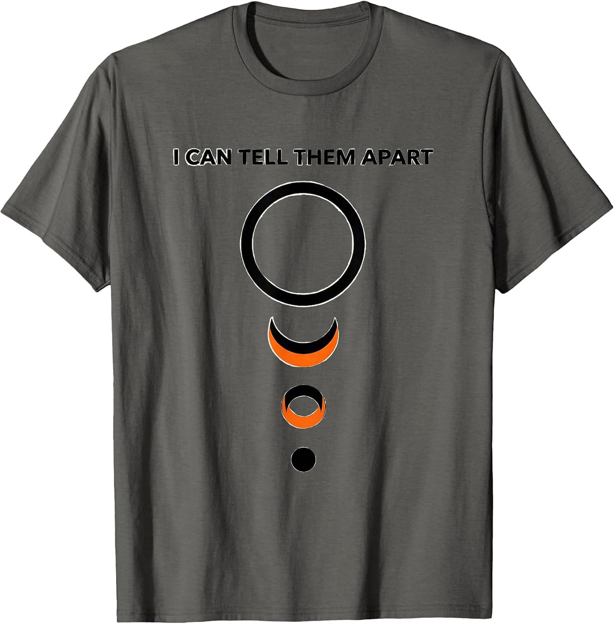 I Can Tell Them Apart Editorial Conceptual Astrophysics T-Shirt - Asphalt Grey