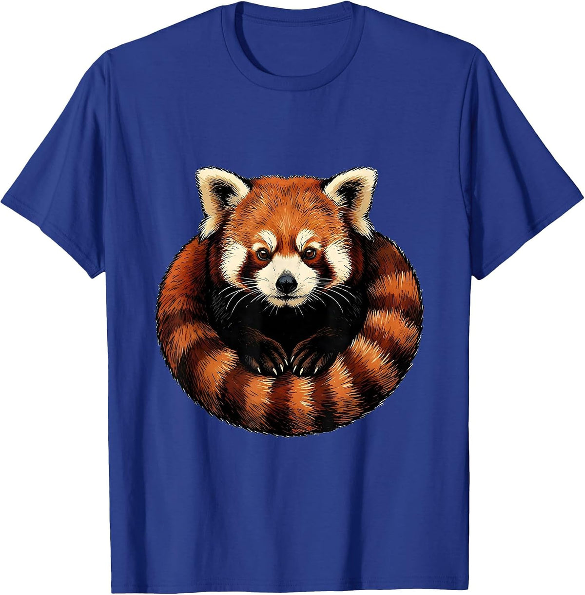 Men's Red Panda Bust Cute Animal Lover Novelty Gift T-Shirt - Royal Blue