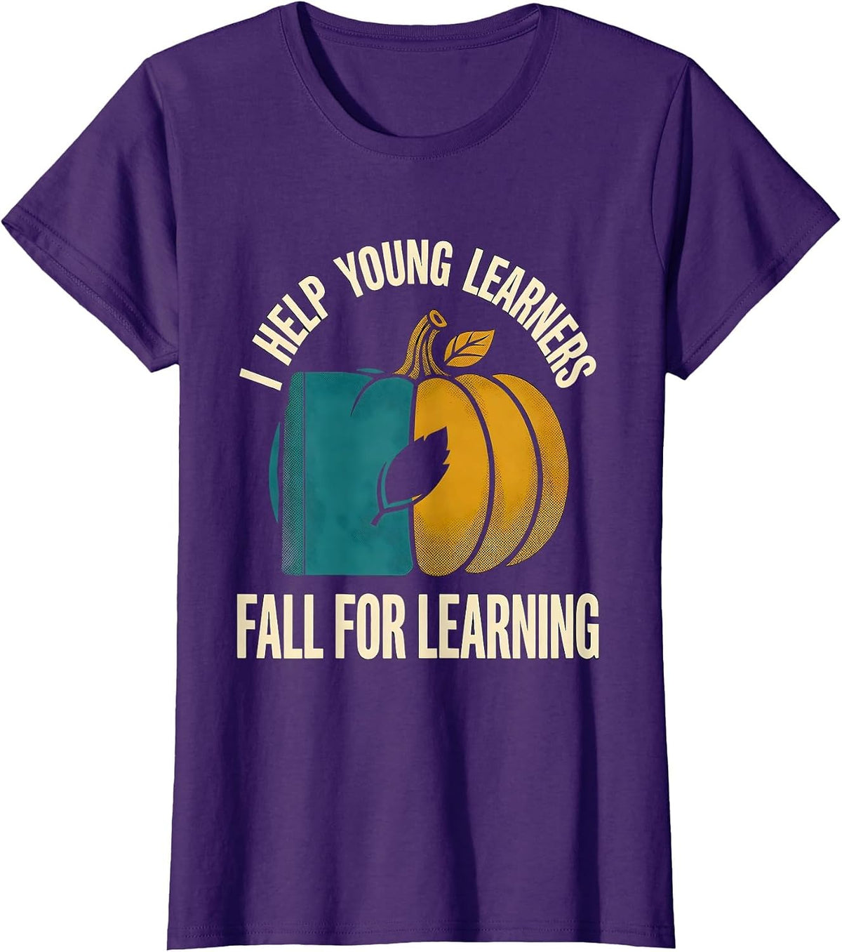 I Help Young Learners Fall For Learning Teacher T-Shirt - Purple
