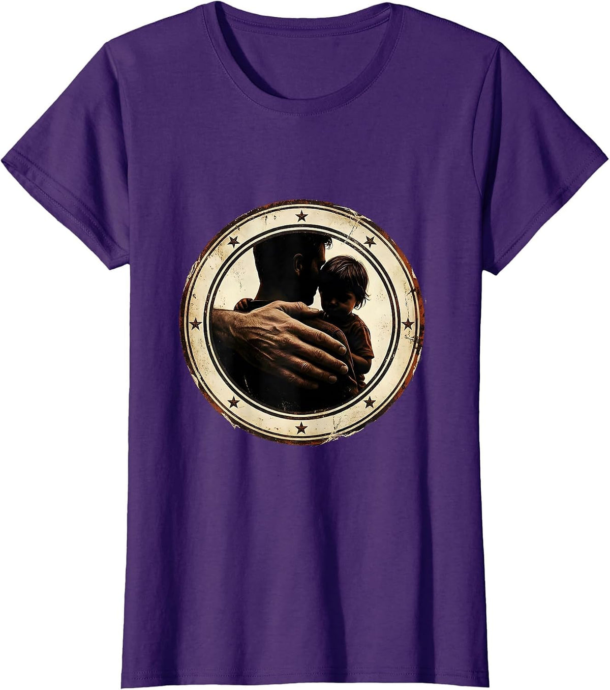 Women's Paraprofessional Supportive Hand Graphic T-Shirt - Purple
