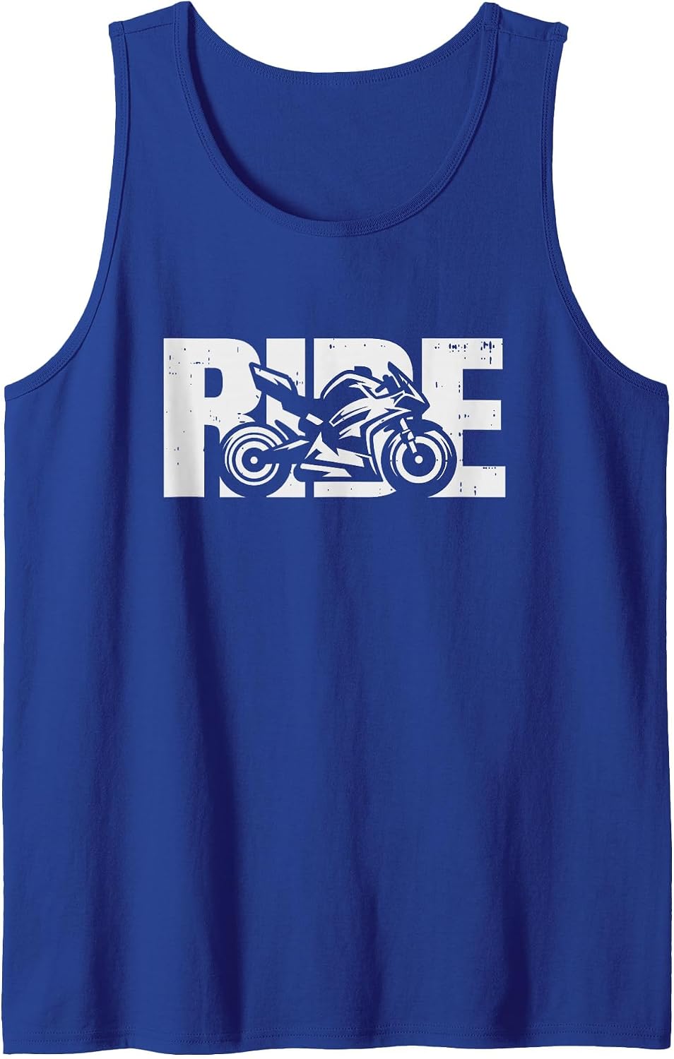 Ride Motorcycle Rider Motorcyclist Race Biker Tank Top - Royal Blue