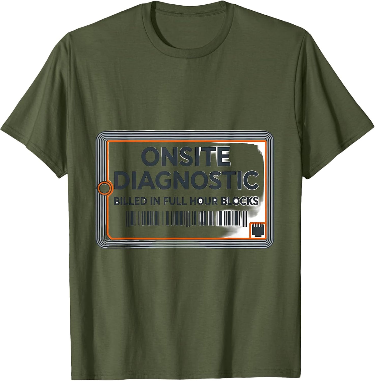 Onsite Diagnostic Billed In Full Hour Blocks Technician T-Shirt - Olive Green
