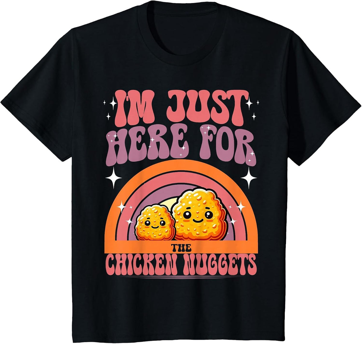 Chicken Nuggets Kawaii T-Shirt - Black