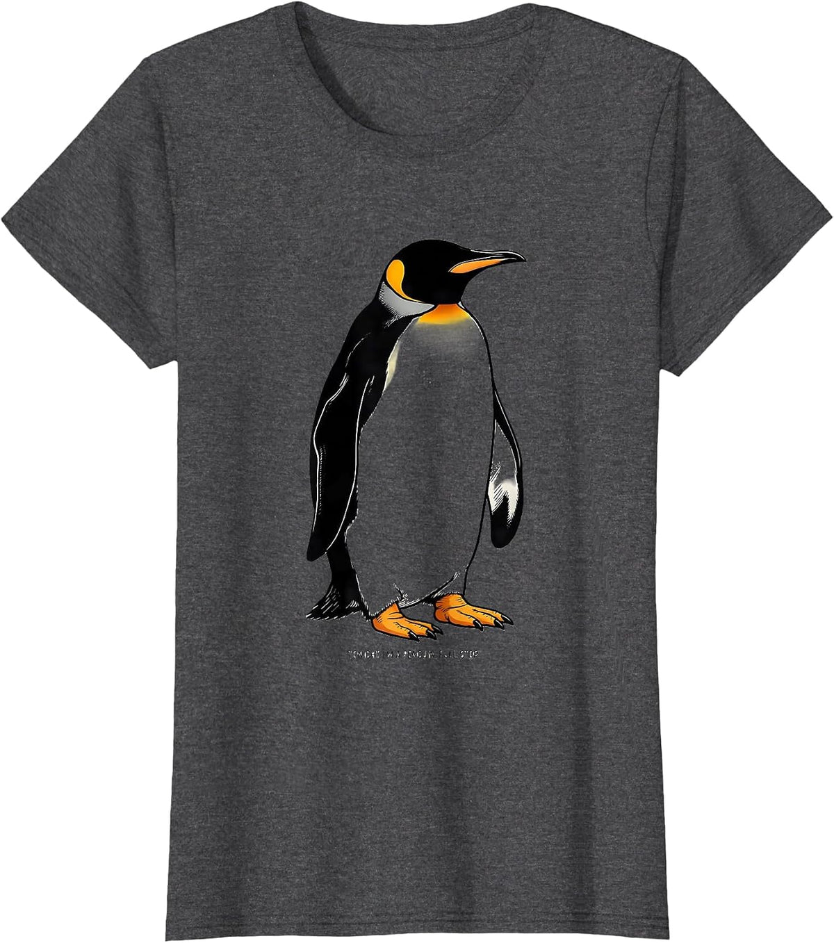 Women's Tonight I'm A Penguin, Full Stop Funny Penguin Lover Costume T-Shirt - Dark Heather Grey