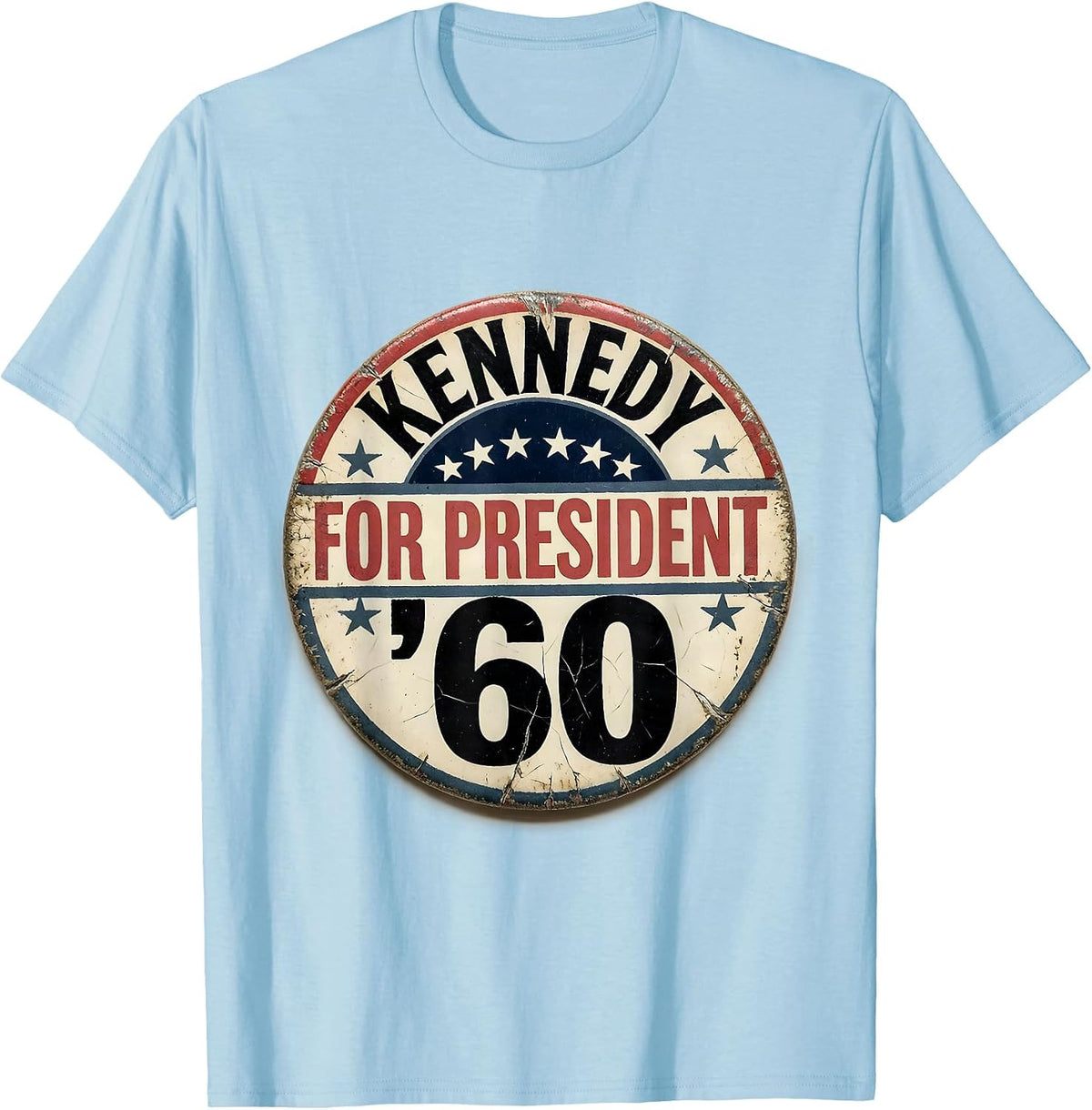 Men's Kennedy for President '60 Distressed Political History T-Shirt - Baby Blue