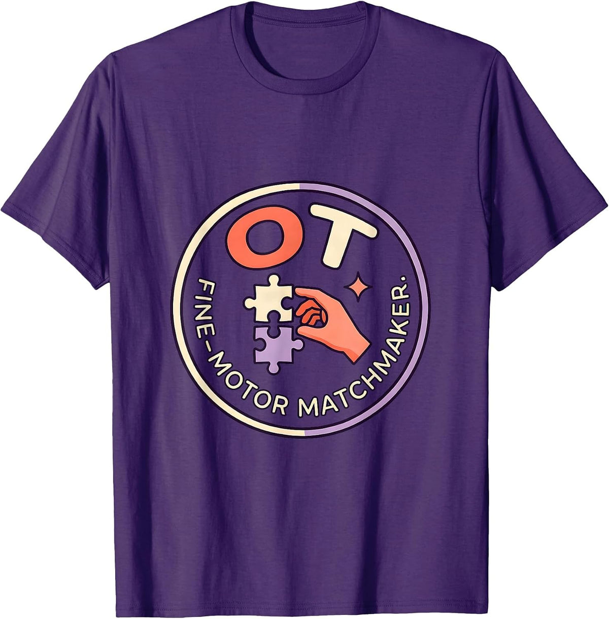 OT Fine-Motor Matchmaker Occupational Therapy Therapist Gift T-Shirt - Purple