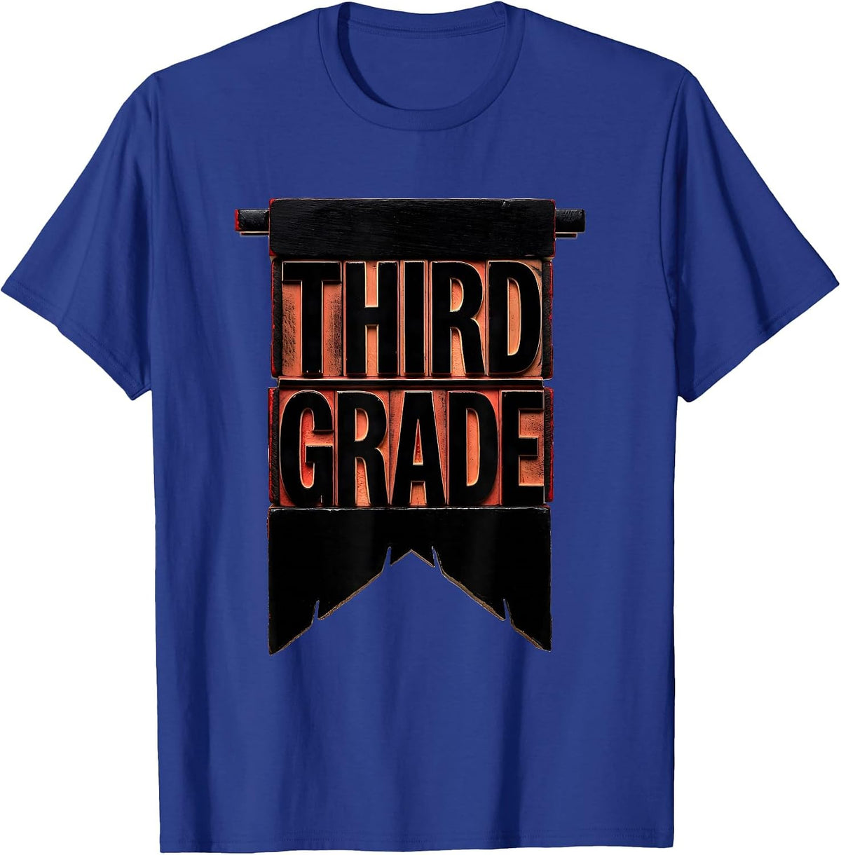 Third Grade Girls Back To School Pennant Flag Third Grade T-Shirt - Royal Blue