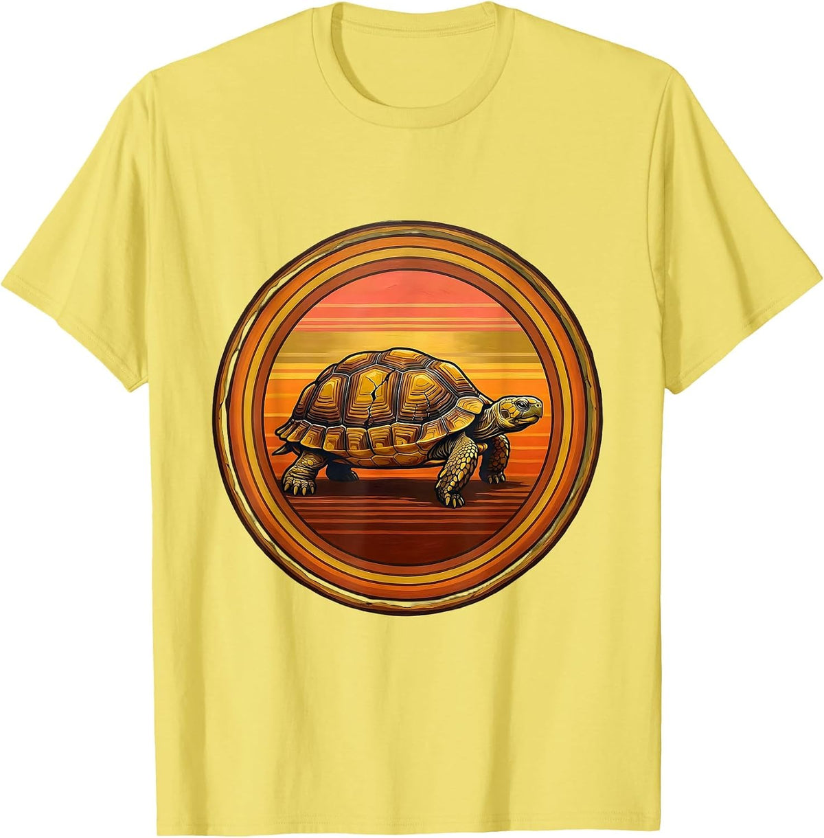 Men's Unbothered Turtle Cracked Shell Graphic T-Shirt - Lemon Yellow